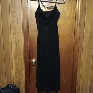 Cider Elegant Black Midi Dress